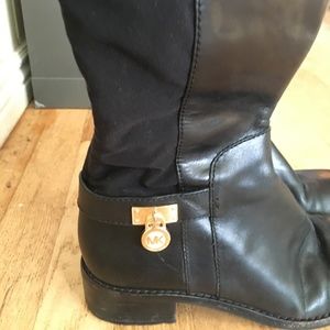 Michael Kors Black & Gold Boots Size 7